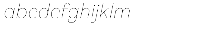 Klainy Thin Italic Font LOWERCASE