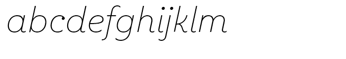Kleide Thin Italic Font LOWERCASE