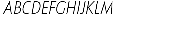Klein Condensed Light Italic Font UPPERCASE