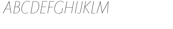 Klein Condensed Thin Italic Font UPPERCASE