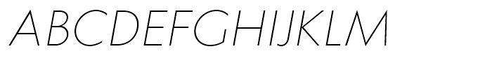 Klein Extralight Italic Font UPPERCASE