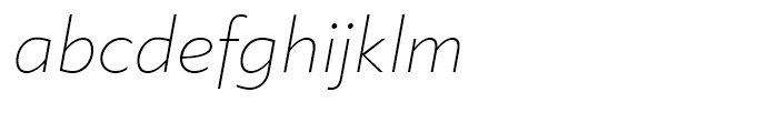 Klein Extralight Italic Font LOWERCASE