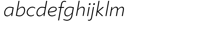 Klein Light Italic Font LOWERCASE