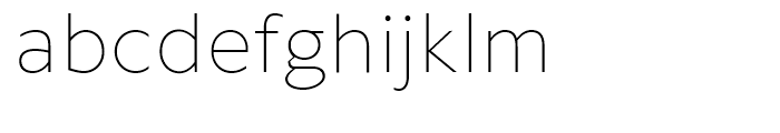 Klein Text Extralight Font LOWERCASE