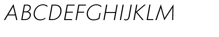 Klein Text Light Italic Font UPPERCASE