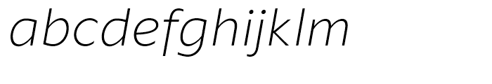 Klein Text Light Italic Font LOWERCASE