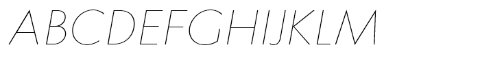 Klein Thin Italic Font UPPERCASE
