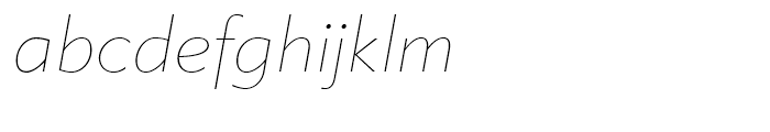 Klein Thin Italic Font LOWERCASE