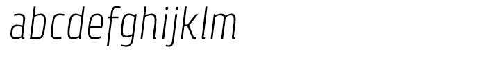 Klint Light Condensed Italic Font LOWERCASE
