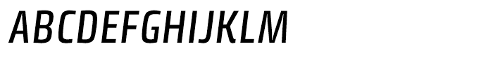 Klint Medium Condensed Italic Font UPPERCASE