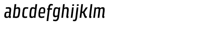 Klint Medium Condensed Italic Font LOWERCASE