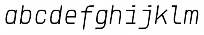 Klartext Mono Light Italic Font LOWERCASE