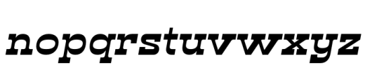 Klabdan Bold Italic Font LOWERCASE
