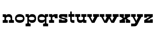 Klabdan Extra Bold Font LOWERCASE