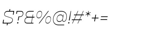 Klabdan Extra Light Italic Font OTHER CHARS