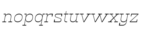 Klabdan Extra Light Italic Font LOWERCASE
