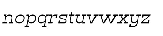 Klabdan Italic Font LOWERCASE