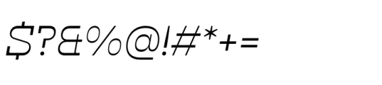 Klabdan Light Italic Font OTHER CHARS