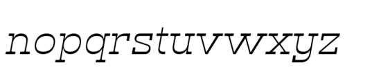 Klabdan Light Italic Font LOWERCASE