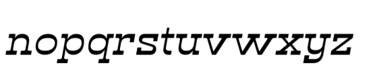 Klabdan Medium Italic Font LOWERCASE