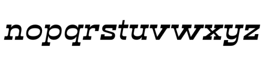 Klabdan Semi Bold Italic Font LOWERCASE