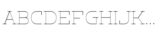 Klabdan Thin Font UPPERCASE