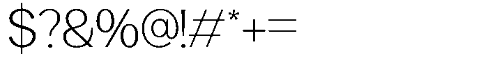Klaft Thin Font OTHER CHARS