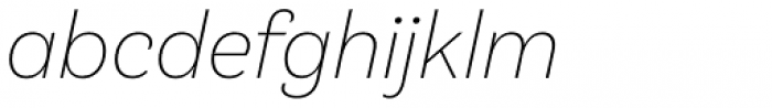 Klainy Extra Light Italic Font LOWERCASE