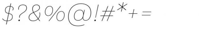 Klainy Thin Italic Font OTHER CHARS