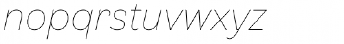 Klainy Thin Italic Font LOWERCASE