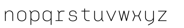 Klamp 105 Mono Light Font LOWERCASE