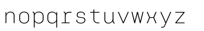 Klamp 205 Mono Light Font LOWERCASE