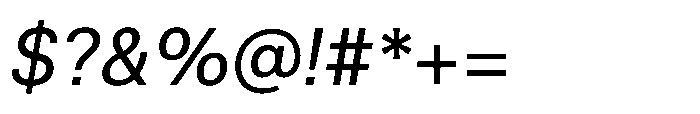 Klarit Italic Font OTHER CHARS