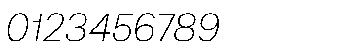 Klarit Thin Italic Font OTHER CHARS