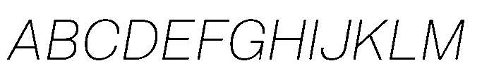 Klarit Thin Italic Font UPPERCASE