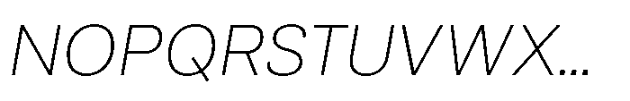 Klarit Thin Italic Font UPPERCASE
