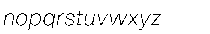 Klarit Thin Italic Font LOWERCASE