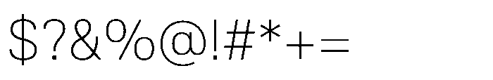 Klarit Thin Font OTHER CHARS