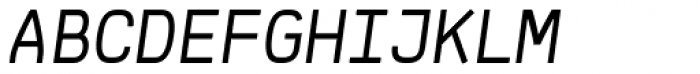 Klartext Mono Italic Font UPPERCASE