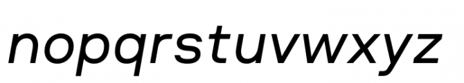 Klaster Sans Book Italic Font LOWERCASE