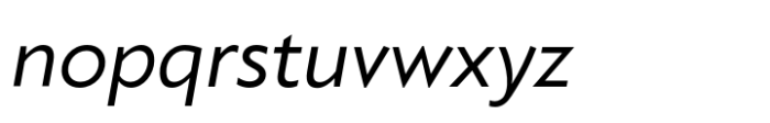 Klein Book Italic Font LOWERCASE