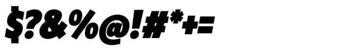 Klein Condensed Black Italic Font OTHER CHARS