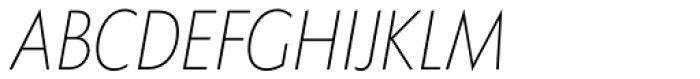 Klein Condensed Extralight Italic Font UPPERCASE