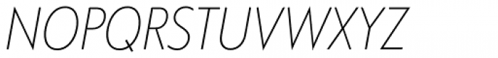Klein Condensed Extralight Italic Font UPPERCASE