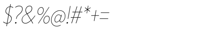 Klein Condensed Thin Italic Font OTHER CHARS