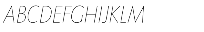 Klein Condensed Thin Italic Font UPPERCASE