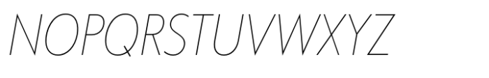 Klein Condensed Thin Italic Font UPPERCASE