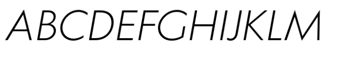 Klein Light Italic Font UPPERCASE