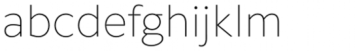 Klein Text Extralight Font LOWERCASE
