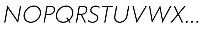 Klein Text Light Italic Font UPPERCASE
